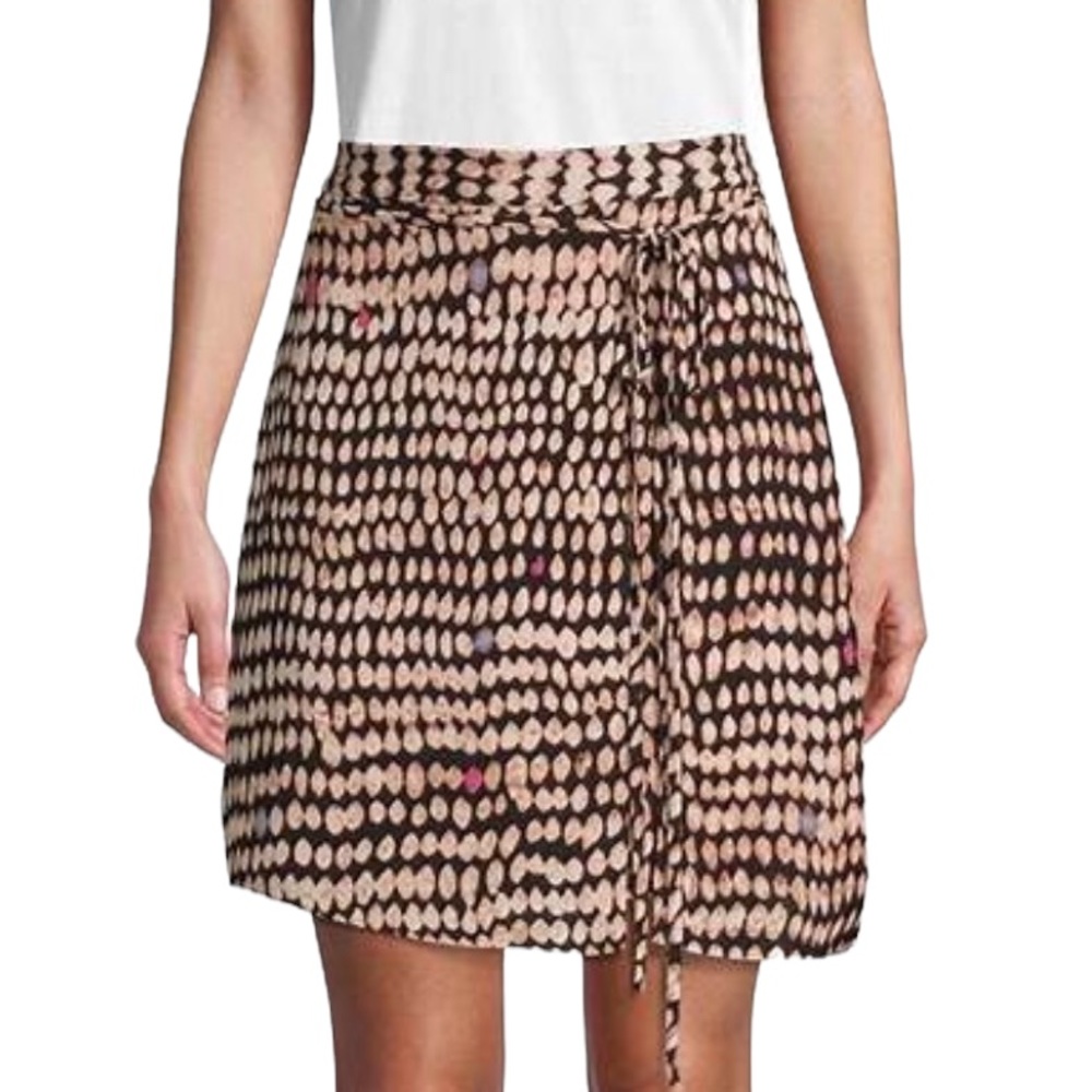 BCBGMaxAzria Sandy Dots Wrap Skirt NWT